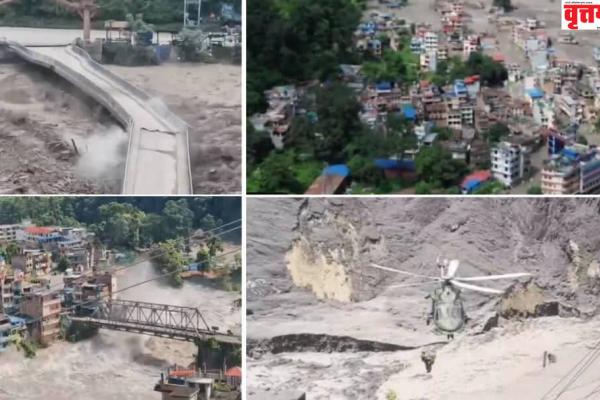 नेपाळमध्ये निसर्गाचा कोप!, भोटेकोशी, त्रिशुली नदीला महापुरघरे, बस वाहून गेली; 1000 लोक वाहून गेल्याची भीती, 105 भारतीय नागरिकांचा समावेश