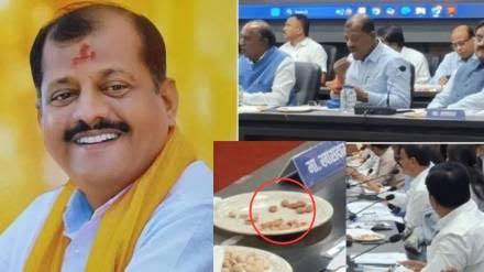 दुष्काळाच्या आढावा बैठकीत मंत्री, खासदारांचा काजू-बदामांवर ताव नांदेडमधील संतापजनक घटनेचा व्हिडिओ व्हायरल; खासदार संजय जाधव यांच्यावर टिकेची झोड